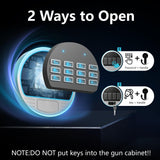 ANXINWEI 5-8 Gun Safe, Rifle Safe with 180°Full Access Door and Inner Cabinet, Large Gun Safe with Dual Alarm and Removable Shelf, Quick Access Gun Locker with LED, Long Shotgun Gun Safes for Home ANXINWEI