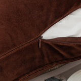 JIAHANNHA Velvet Brown Throw Pillow Covers Pack of 2 Spring Decorative Soft for Couch Sofa Bed Livingroom Office 18×18 Inches JIAHANNHA