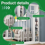 Wall Room Divider with Shelves, Modern Freestanding Wood Room Dividers Bookshelf with Storage Cabinet, Room Divider Bookcase for Home Bedroom Decoration Decorative(Khaki Gray White,80CM/31.5IN) Fakednss