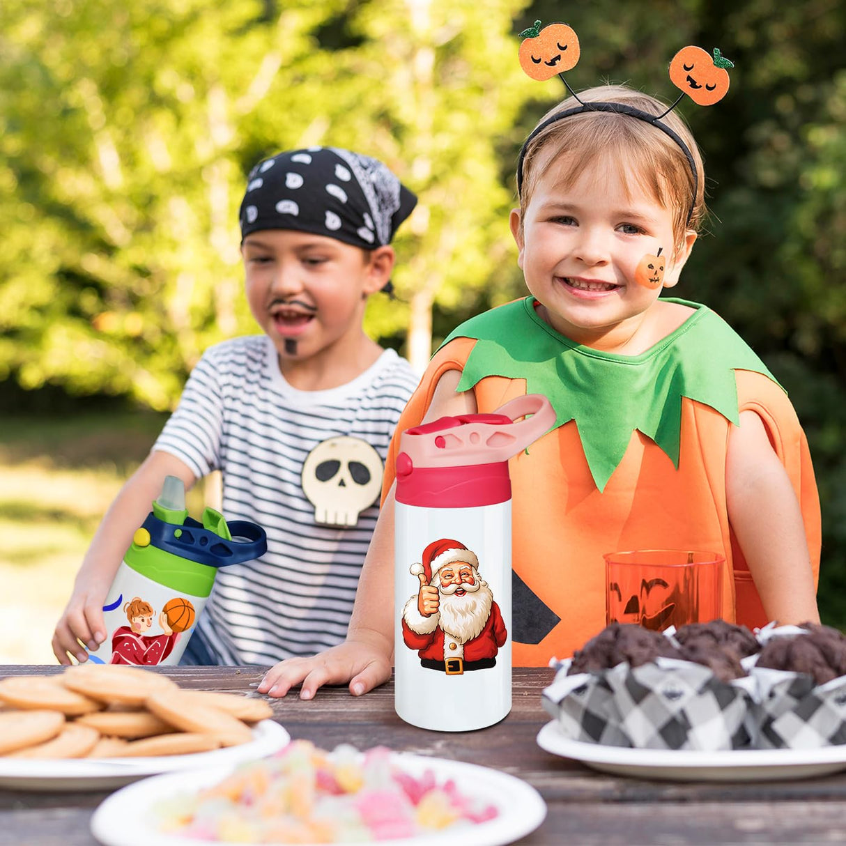 Gekestory Kids Sublimation Tumblers, Sublimation Sippy Cup Blank, 6 PACK 12oz Sublimation Water Bottle Blanks for DIY Crafting Gift (6) Gekestory