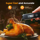 Meat Thermometer Digital, 0.5 Sec Instant Read Food Thermometer for Cooking Grilling Air Fryer, Kitchen Cooking Food Thermometer for BBQ Smoker Oil Fry Candy Thermometers (Grey) XBelmber