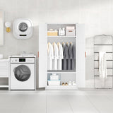 Bonusall Metal Wardrobe Cabinets with Single Rod and 2-Shelves, 70" Heavy-Duty Steel Clothing Storage Cabinets with 2 Doors, White Armoire Wardrobe Closet for Bedroom, Laundry Room or Living Room Bonusall