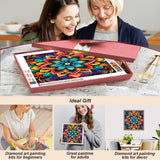 SJUTOUCI Diamond Painting Kits for Adults, Mandala Diamond Art Kits for Beginners, 5D DIY Diamond Bead Art, Full Drill Round Gem Craft Home Decor 12x12 inch SJUTOUCI