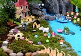 Homlone 105 Miniature Fairy Garden Accessories, Fairy Garden Kit, Fairy Garden Animals, Miniature Figurines, Micro Landscape Ornaments Kit, Garden DIY Kit for Dollhouse Decoration Plant House Decor Homlone
