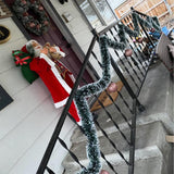 50 Feet Garland for Christmas Decorations,Green Snowy Garland,Artificial Christmas Pine Streamers for Party Hanging Ceiling Decorations Eerrhhaq