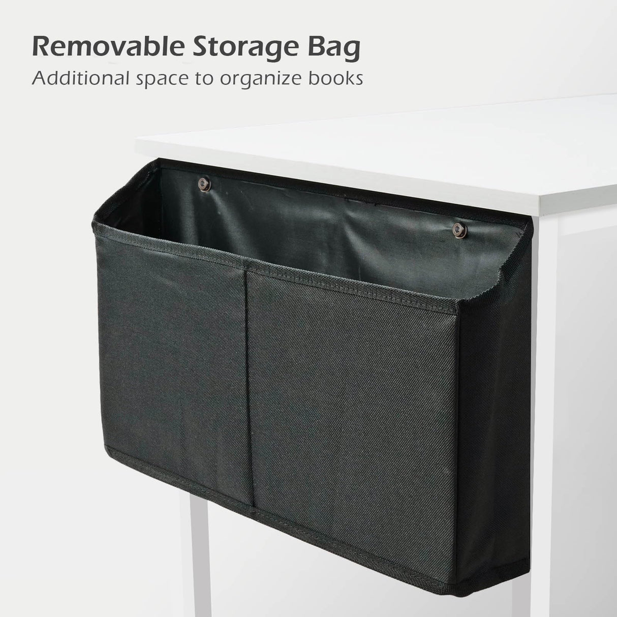 Lufeiya 47 inch White Office Computer Desk - Modern Simple Student Study Table for Home Office Bedroom Writing Desk Lufeiya