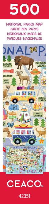 Ceaco - National Parks Map - 500 Piece Jigsaw Puzzle Ceaco