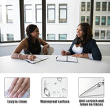 4PCS White Folding Conference Room Table, Modern Meeting Table with Wheels, 55" D x 23.6" W x 29.5" H Wood Seminar Table for Office Training Classroom Ptosziav