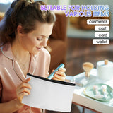 Wesiti 28 Piece Blank Canvas Tote Bag and Makeup Bag Bulk Plain Cotton Tote Bag with Handle Cosmetic Pouch with Zipper Reusable Grocery Bag for DIY Sublimation Embroidery Craft Wedding Christmas Gift Wesiti