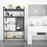 Weehom 5-Tier Adjustable Industrial Bookshelf, Modern Wood Bookcase with Stable Metal Frame, Open Storage Shelves Standing Shelving Unit for Living Room Bedroom Kitchen Office Weehom