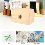 DOITOOL Unfinished Wooden Box with Hinged Lid - Unpainted Jewelry Box & Treasure Chest for Art & Jewelry Storage, 6.3 x 4.5 x 4.7 Inches DOITOOL