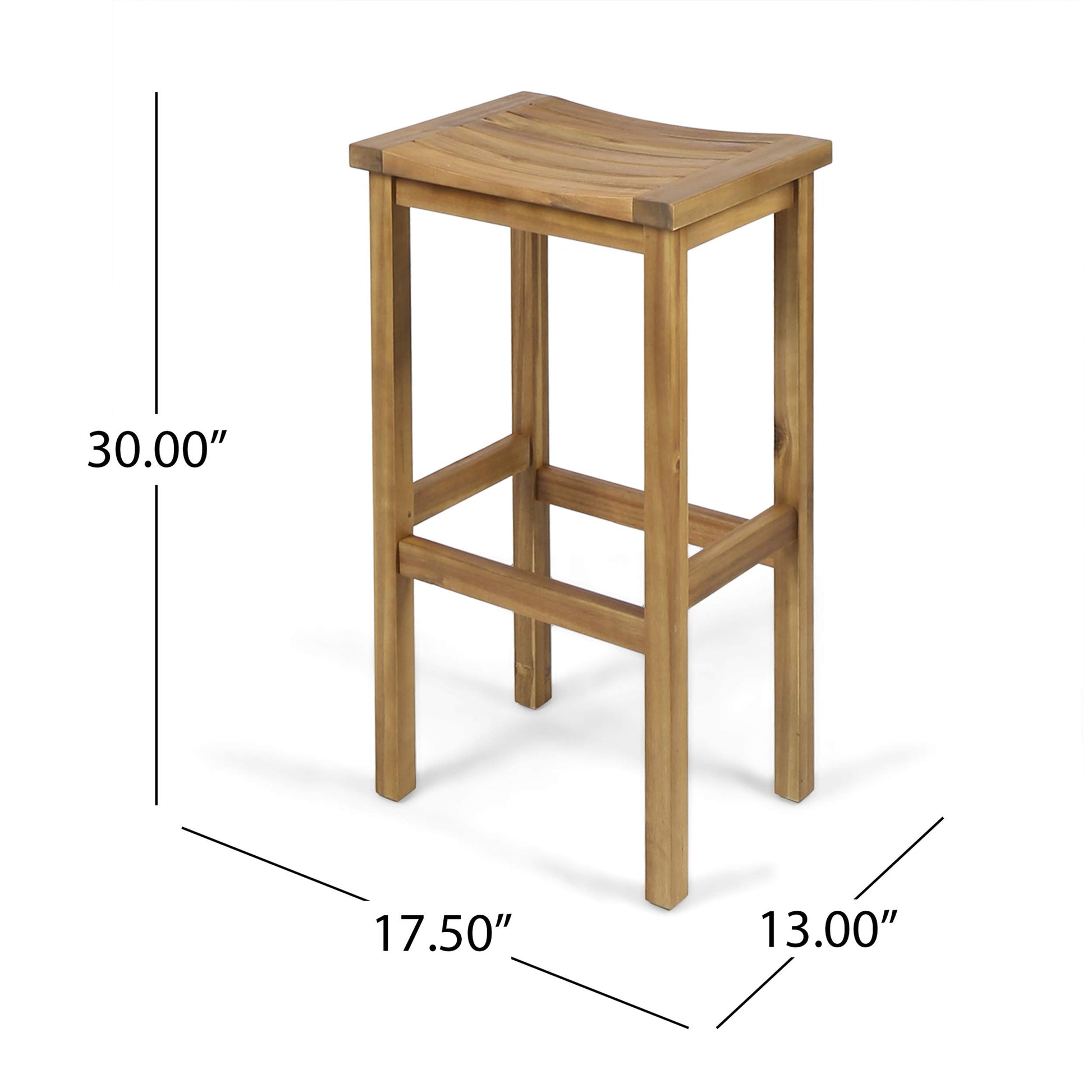 Christopher Knight Home Caribbean Outdoor Acacia Wood Balcony Bar Set, 3-Pcs Set, Natural Stained Light Brown - WoodArtSupply