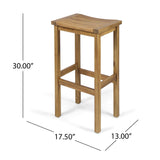 Christopher Knight Home Caribbean Outdoor 30" Acacia Wood Barstools, 2-Pcs Set, Natural Stained Christopher Knight Home