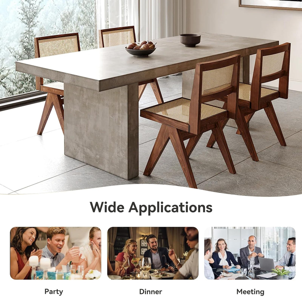 homary 70.9" Rectangle Dining Table for 4-6 People, Farmhouse Kitchen Table, Large Wood Dinning Room Table (Gray, 70.9" L x 31.5" W x 29.5" H) homary