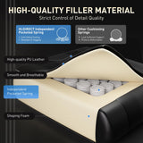 HLDIRECT Gaming Chair with Pocket Spring Cushion, Video Game Chair, Gaming Computer Chair, Ergonomic Chairs with Headrest and Lumbar Support for Adults, Swivel PU Leather Office Chair, Black & Red HLDIRECT