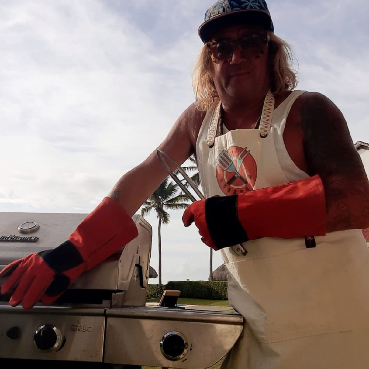 Grill Armor Welding Gloves – 16inch 932℉ - Leather Forge/Mig/Stick – Heat/Fire Resistant Gloves, Mitts/Pot Holders For Oven, Grill, BBQ, Furnace, Stove, Fireplace, Tig Welder, Animal Handling Glove Grill Armor Gloves