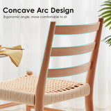 STARY Wood Rattan Dining Room Chairs with Comfortable Woven Seat,Fully-Assembled STARY