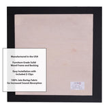 ATS Acoustics Sound Absorbing Noise Dampening Acoustic Panel Wall Treatment 24" x 24" x 2" Beveled Edge (Black) ATS Acoustics