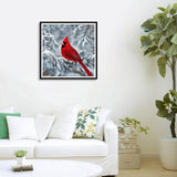 Stalente Diamond Painting Kits for Adults, Cardinal 5D DIY Diamond Art Kits for Beginners Round Full Drill Diamond Painting for Home Wall Decoration Gift 12×12inch, Birds Stalente
