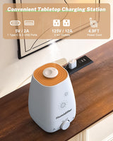 6 Drawers Dresser, Farmhouse Chest of Drawers with Charging Station, Distressed Finish Design, Modern Storage Dressers Organizer TV Stand for Bedroom, Living Room, Hallway, Antique White LegacyAmerhome