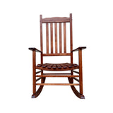 Rocking Rocker - A001NT Natural Wood Porch Rocker/Outdoor Rocking Chair - Easy to Assemble - Comfortable Size - Outdoor or Indoor Use Rockingrocker