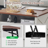 Karl home Coffee Table with Lifting Top, Farmhouse Coffee Table with Storage, Wood Square Coffee Table, Living Room Coffee Table, Center Table, Cocktail Table, 31.5", White Karl home