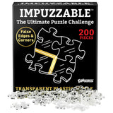 Funwares ImPuzzable Insanely Impossible Puzzle: Clear Acrylic Jigsaw Puzzle for Adults, Every Piece Unique, False Edges, False Corners, Hardest Puzzle for Adults, White Elephant Gift! 200 Piece Puzzle Funwares