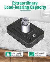 BAGKOOL Portable Security Lock Box - Gun Safety, Money, and Document Safe - Personal Safe Box with Patented 39IN Security Cable and 4 Keys - Ideal for Valuables and Firearms - Size 9.4 * 6.5 * 1.96 IN BAGKOOL