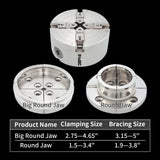 DEEFIINE 4 Inch Wood Lathe Chuck Set 1-1/4"- 8 tpi thread, Nickel Plated Self Centering 4 Jaw Wood Turning Chuck set (2PCS jaws) DEEFIINE