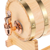 DEARMAMY 1 Set Oak Aging Barrel with Wood Stand, Mini Whiskey Barrel Wine Bucket with Spigot for Home Beer Liquors Distiller Brewer 0.8 L DEARMAMY