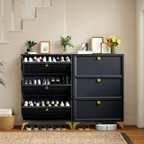 COMHOMA Shoe Storage Cabinet, Slim Shoe Cabinet Storage with Flip Drawers, Hidden Narrow Shoe Cabinet for Entryway Hallway COMHOMA