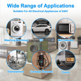 Manual EV Charging Switch for Dryer & EV, NEMA 14-30P to 14-30R & 14-50R, 240V, 25A Power Splitter Switch, with a Safety Breaker Switch, Hand-Operated Selector, Plug and Play Sekelo