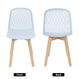 KM Legend Armless Modern Chairs with Wood Legs for Living, Bedroom, Kitchen,Dining,Lounge Waiting Room, Restaurants, Cafes, Set of 4… KM Legend