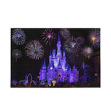 Castle with Firework Jigsaw Puzzle 500 Piece, Dream Castle Puzzle for Adults Kids DIY Gift SUABO