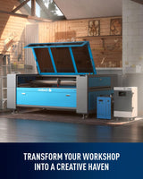 OMTech 150W CO2 Laser Engraver with Autolift Autofocus, 150W Laser Cutter 2 Way Pass Through, 40x63 Laser Engraving Machine with Ruida Control 3-Way Pass-Through Air Assist, Laser Cutting Machine OMTech