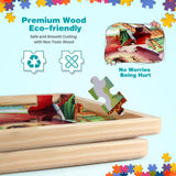 OIDIRE Wooden Puzzles for Kids Ages 4-8, 6 Pack Puzzles Wooden Jigsaw Puzzles 60 Pieces for Children Learning Educational Puzzles Toys for Boys and Girls OIDIRE