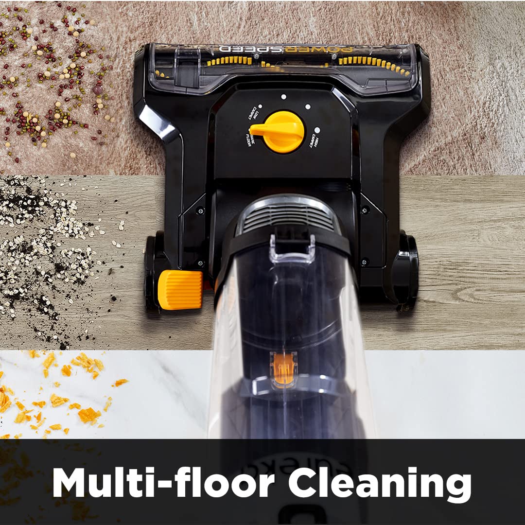 EUREKA PowerSpeed Lightweight Powerful Upright Vacuum Cleaner for Carpet and Hard Floor, Pet Turbo, Black,Yellow Eureka