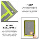 SoloWilder Wood Stove Mat 32" x 20" Fire Pit Grill Mat for Tent Stove Deck Patio Grass Lawn Campsite Insulation Protection SoloWilder