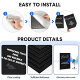 Coume 6 Pack Art Acoustic Panels 12" x 16" Inspirational Self Adhesive Soundproof Wall Panels Motivational Decorative Sound Absorbing Panels Studio Acoustic Treatment Home Decorations(Classic Style) Coume