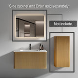 BLUHOUZZ Bathroom Vanity with Sink,Large Storage Wall Mounted Floating Bathroom Vanity with Overflow for Modern Bathroom, One-Piece Sink Basin Minimalist Bathroom Sink Cabinet BLUHOUZZ