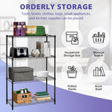 PayLessHere | 4-Tier Wire Shelf | 36"x14"x54" | Black | Adjustable Racks | Heavy-Duty Storage Shelves, Holds Upto 1000 lbs | Rust-Resistant, No-Tool Assembly | for Home, Garage Shelving PayLessHere