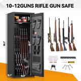 KAER 12-15 Gun Safe, Rifle Safe, Large Gun Safe for Rifles and Pistols, Rifle Safe for Home, Quick Access Gun Cabient with Digital Keypad, Gun Safes with Adjustable Shelves and Pistol Pockets KAER