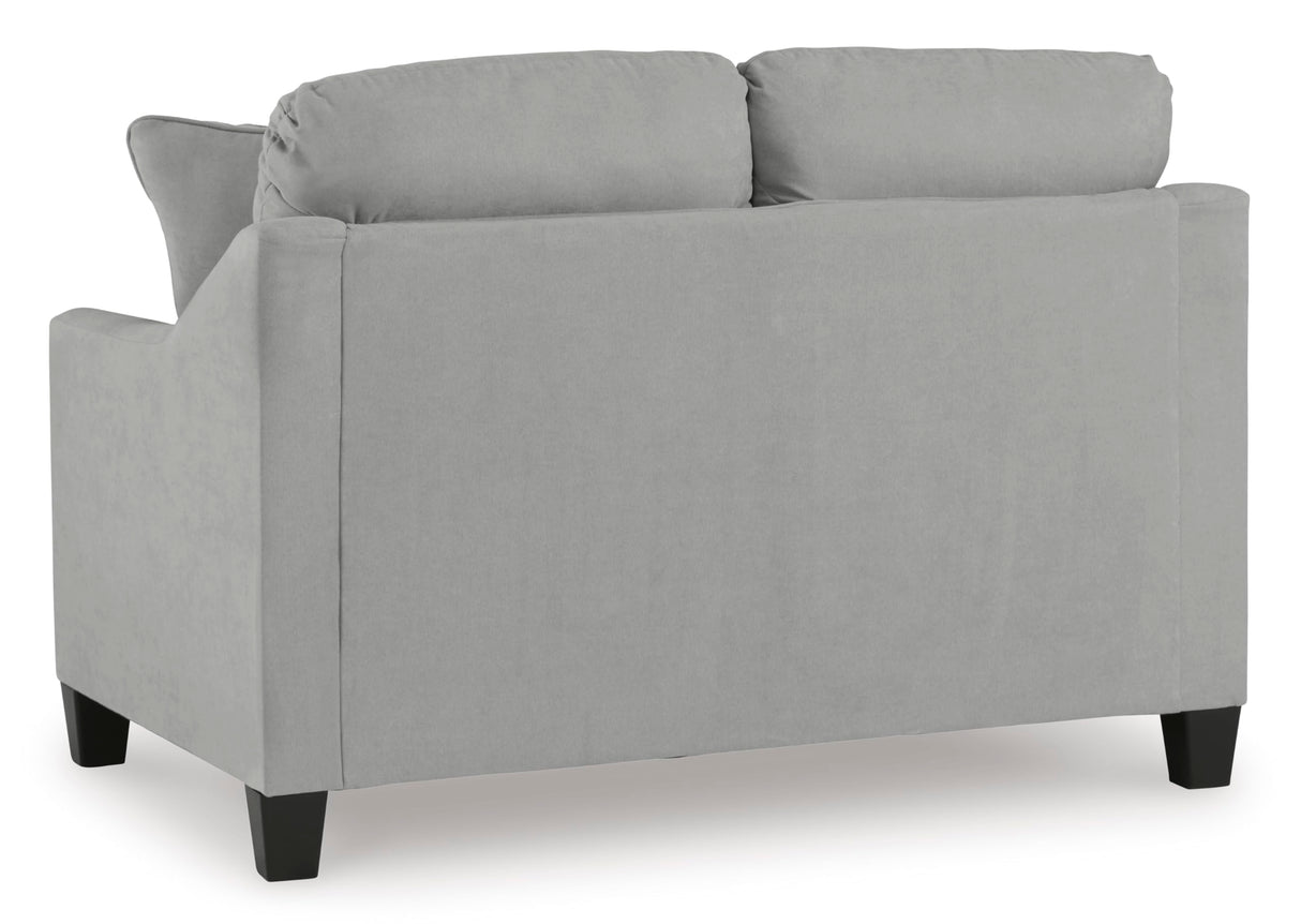 Signature Design by Ashley Adlai Casual Loveseat with 2 Toss Pillows, Light Gray Signature Design by Ashley