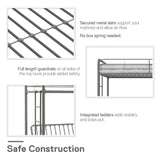 DHP Sammie Twin over Futon Metal Bunk Bed, Silver DHP