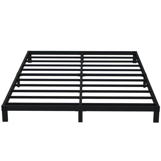 EMODA 6 Inch Heavy Duty Metal King Bed Frame - No Box Spring Required, Noise-Free Design, Easy Assembly - WoodArtSupply