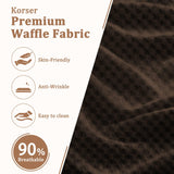 Korser Rocker Recliner Chairs for Adults, Swivel Rocking Chair with Heat and Massage, Modern Electric Recliner with Extra Wide, Waffle Fabric Massage Chair Recliner for Living Room, Bedroom Korser