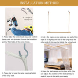 Bed Canopy for Girls & Adults, King to Twin Sizes - White Tulle Canopy Bed Curtains with Frame, 59" x 255" Comtelek