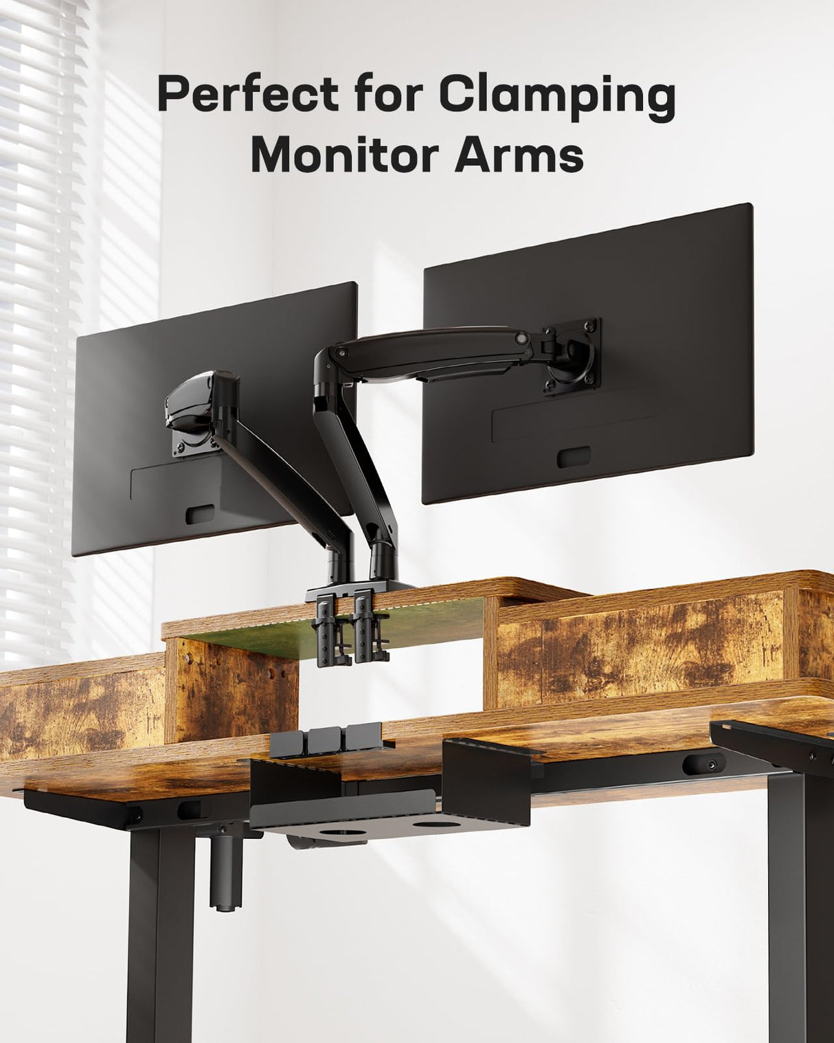 Marsail Electric Standing Desk with Drawers, 55″ x 28″ Height Adjustable Sit Stand Up Desk with Storage Shelf, Ergonomic Home Office & Computer Table with 4 Memory Heights, Rustic Brown Marsail