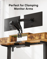 Marsail Electric Standing Desk with Drawers, 55″ x 28″ Height Adjustable Sit Stand Up Desk with Storage Shelf, Ergonomic Home Office & Computer Table with 4 Memory Heights, Rustic Brown Marsail