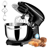 Seedeem Stand Mixer, 6Qt Electric Food Mixer, 660W 6-Speeds Tilt-Head Dough Mixers with Dishwasher-Safe Dough Hook, Wire Whip & Beater for Daily Use, Black SEEDEEM